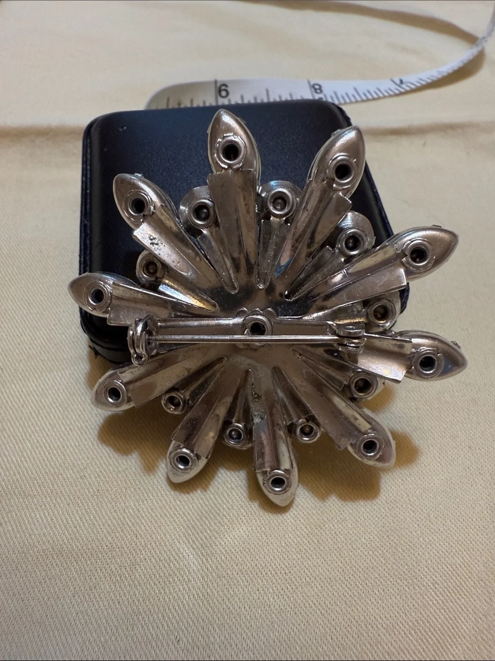 Crystal Flower Statement Brooch in Clear Silver (Weiss inspired)